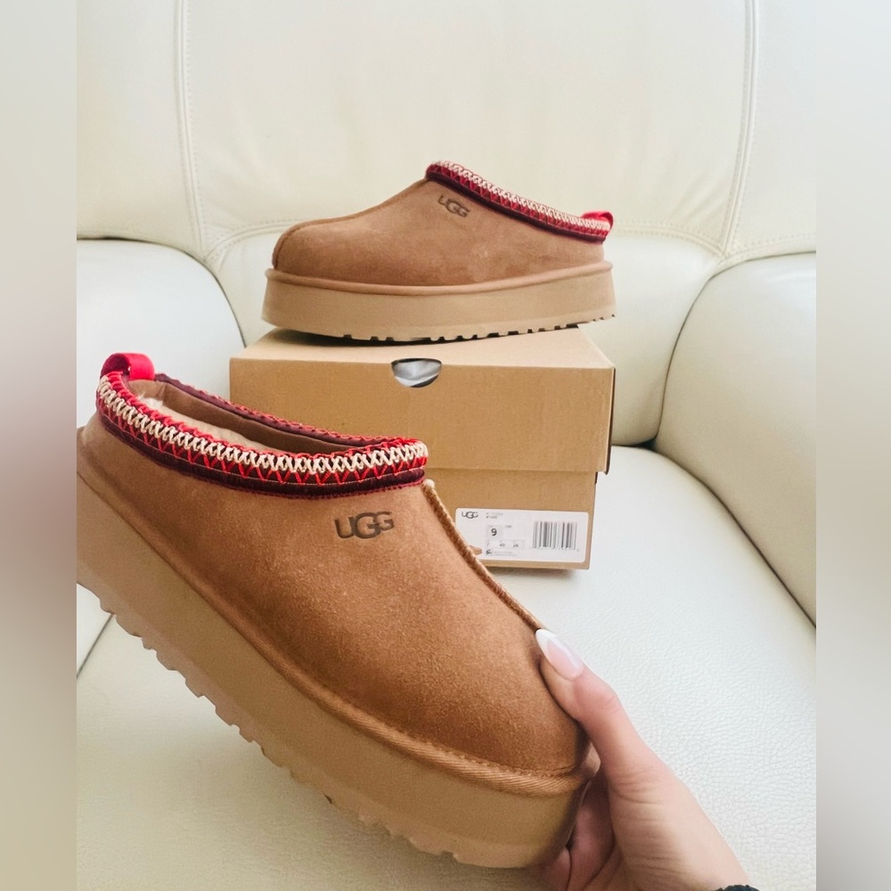 NEW UGG Tazz Mule Slipper Clog Chestnut Women’s Size 9 5955 CHE Sheepkin shoes